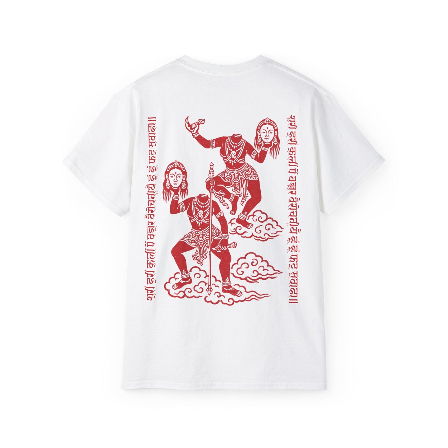 Mekhala & Kanakhala: Tantric Rebellion Tee Back Design Red Back Print